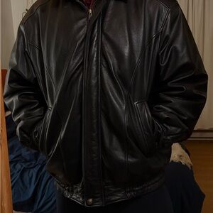 Men's Classic Black Bomber Jacket